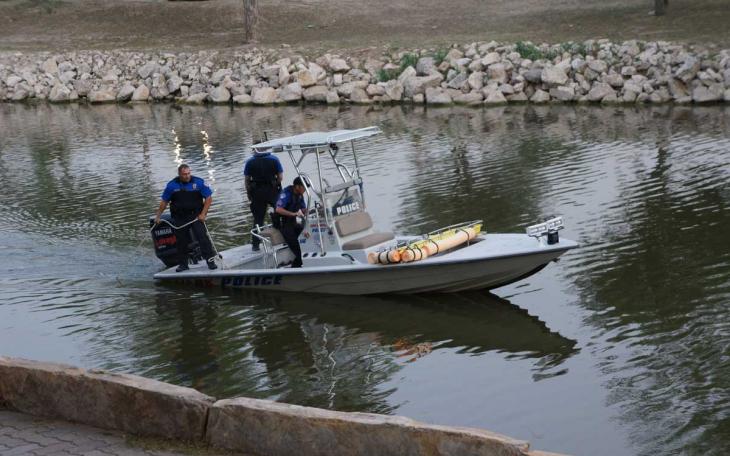 San Angelo police search near Celebration bridge for 15-year-old Daniel Perez. (LIVE! Photo/John Basquez)