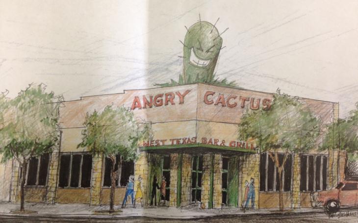 The Angry Cactus is on the roof in this proposal drawing. (Contributed, Tim Condon)