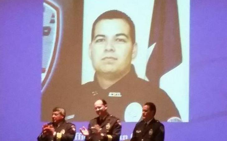 Adrian Castro was named Officer of the Year and Patrol Officer of the Year at the annual SAPD awards ceremony this year. (Contributed Photo/Adrian and Brandi Castro)
