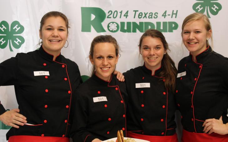 Katie Gilbert, Jillian Waldron, Lacey Morris and Claire Gilbert present the dish that won them the state champion title. (Contributed Photo/Sandy Seidel)
