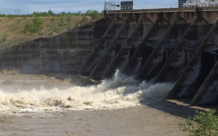Lake Nasworthy's Dam was opened on May 25, 2014 following record-setting rainfall. (LIVE! Photo/Paul Alexander)