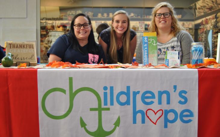 (Left to right) Jennifer Dube, Bailey Ehlers, and Allison Pruitt of Children's Hope. (LIVE! Photo/Jennifer Gonzales)