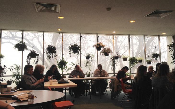 Members of the Homeless Coalition met for their monthly meeting on Wednesday. (LIVE! Photo/Chelsea Reinhard)