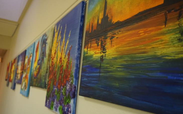 These set paintings will be the focus of Signature Fine Art Gallery's Paint To Gogh series of classes. (LIVE! Photo/Chelsea Reinhard)