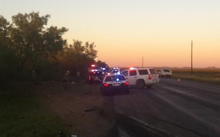 Ford Mustang and 18-wheeler crash near Irion County line on Oct. 3, 2014. (LIVE! Photo/Matt McDaniel)
