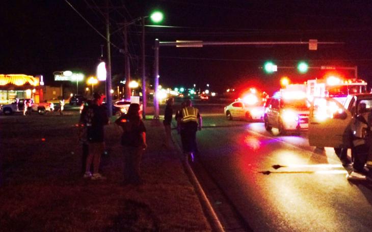 Crash at Knickerbocker Rd. and S. Jacson St. on Oct. 27, 2014. (LIVE! Photo/John Basquez)