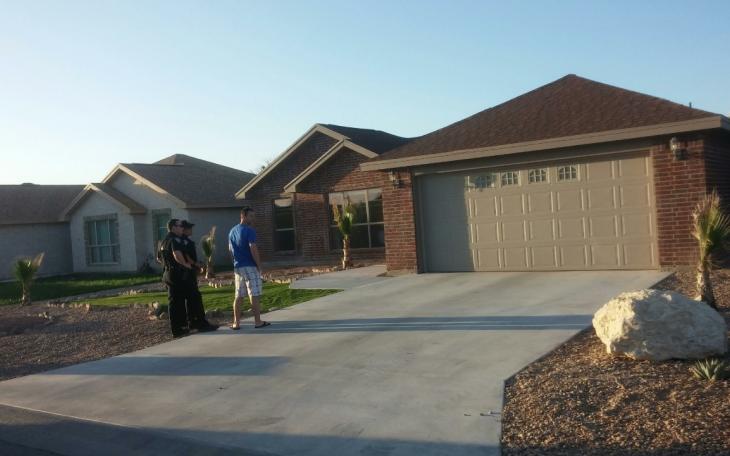The fire department saved this home Sunday evening after a fire broke out in the kitchen. (LIVE! Photo/Amanda Henson)