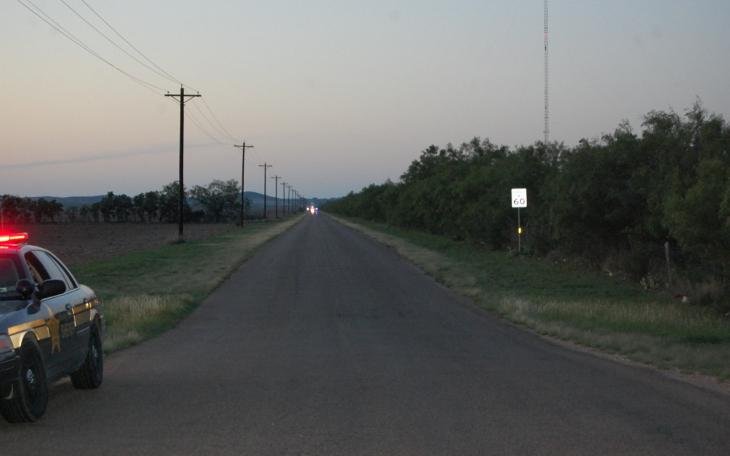 Looking at the next roadblock north of the March Road and Wren Road intersection at dusk on June 2, 2014. (LIVE! Photo/Joe Hyde)
