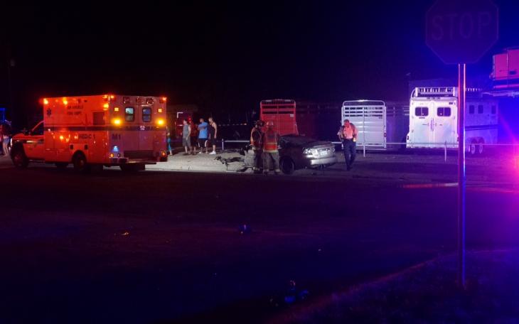 Crash at 19th Street and Main Street. (LIVE! Photo/John Basquez)