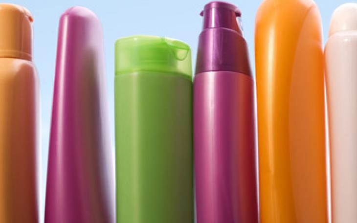 From the bottle to the contents, most shampoos are made primarily of petrochemicals. (Photo courtesy of nitabelingequipment.com)