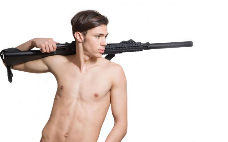 This is not &quot;the&quot; nude hunter. TPWD did not identify the guy in their press release, so we found this representative image by Paul90 at DepositPhotos.com.