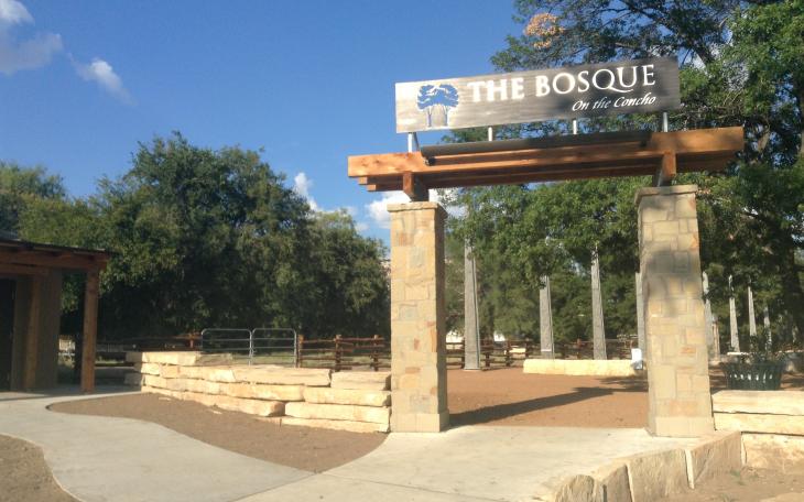 Water has reached the brim at Middle Concho Road. (LIVE! Photo/Joe Hyde)