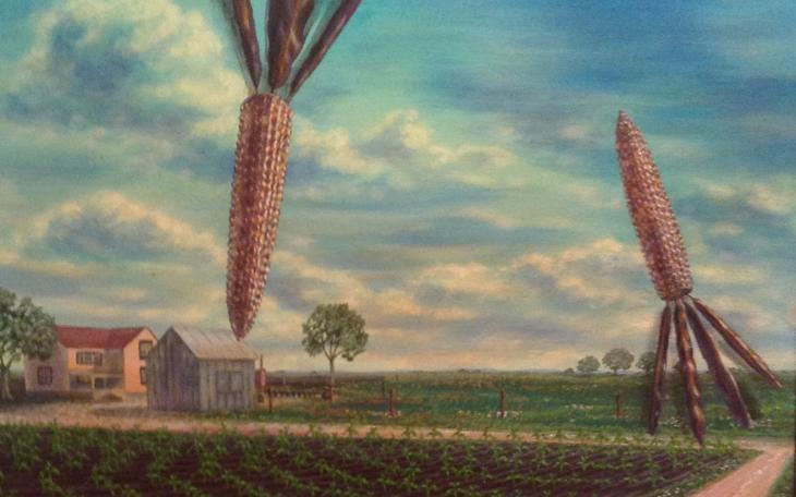 A semi truck rolled over on Burma Rd. on June 4, 2014. (LIVE! Photo/John Basquez)