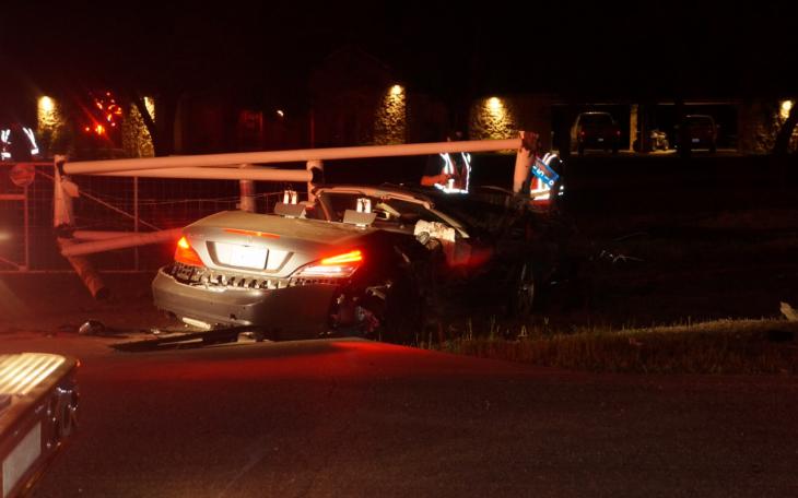 Crash at Sunset and Southwest on Sunday, July 27, 2014. (LIVE! Photo/John Basquez)
