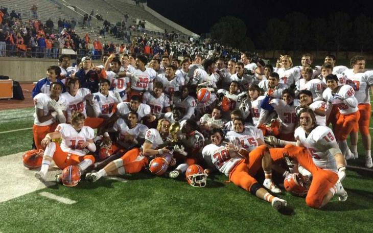 The 2014 San Angelo Central varsity football team last week after defeating Odessa Permian to win outright the district championship. (Contributed via @sanangelobobcat on Twitter)
