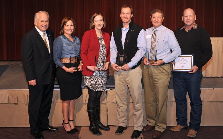 ASU President Brian J. May, Annette Dixon, Jayna Phinney, Brian Jackson, Don Cheek and Clay Smith. (Contributed Photo/ASU)