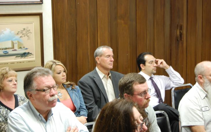 Steve Floyd (center) appointed Tom Green County Judge. (LIVE! Photo/Joe Hyde)
