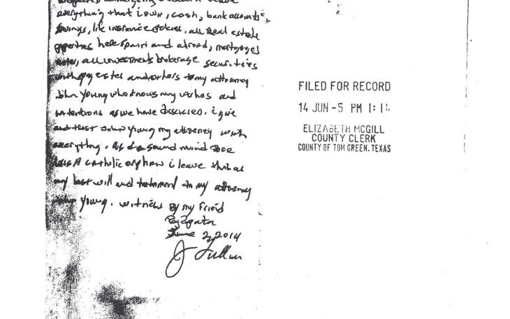 Sullivan's will. (LIVE! Photo/Chelsea Schmid)