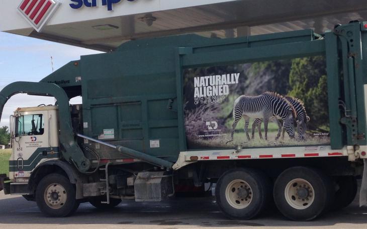 A Texas Disposal Systems trash truck. Texas Disposal is leading the charge against competitor Republic Services after Republic was chosen as the sole winner of the City of San Angelo trash contract. (LIVE! Photo/Joe Hyde)