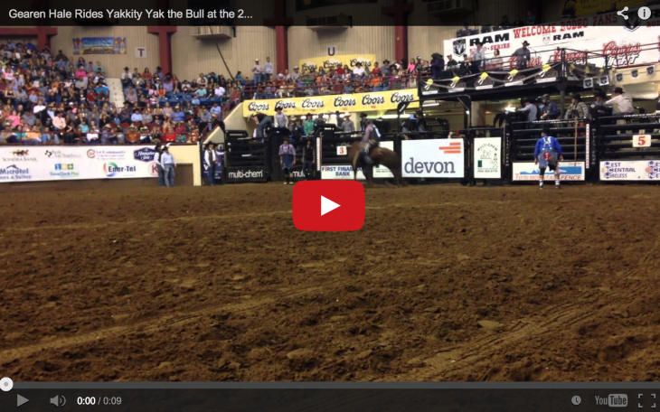 San Angelo Stock Show and Rodeo 2014 Third Performance Bull Riding (LIVE! Photo/YouTube)
