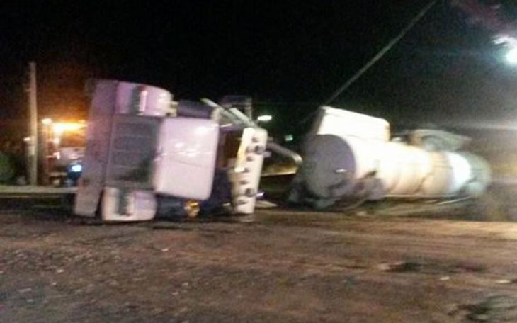 The truck after the collision. (Contributed Photo/Chris Peevy)