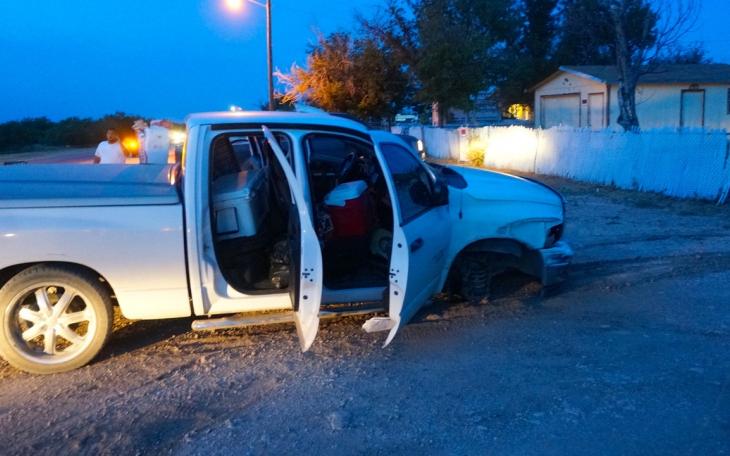 Coolers in the backseat were reported by police to contain alcohol. (LIVE! Photo/John Basquez)