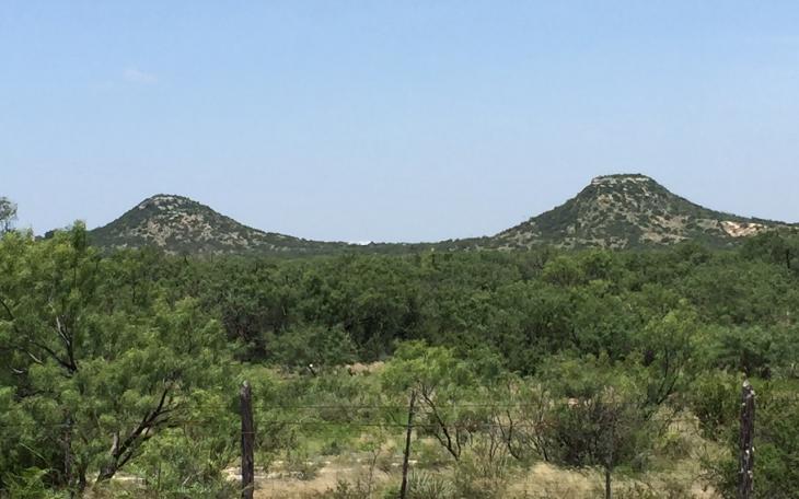 Twin Buttes hills near San Angelo, Texas