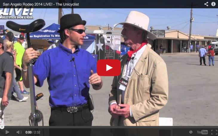 VIDEO: Ed Blackburn interviews Ed Henry the Unicycle Man on the San Angelo Stock Show and Rodeo 2014 fairgrounds. (LIVE! Photo/Ed Blackburn)