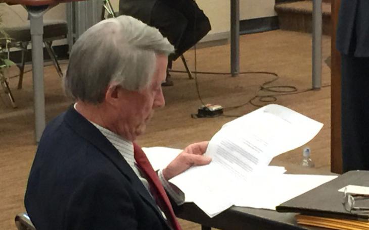 The last appellant standing, H.R. &quot;Winkie&quot; Wardlaw, III, who successfully argued for the ZBA to overturn the city planners' decision to allow the sand depot. (LIVE! Photo/Joe Hyde)