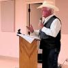 Texas Ag Commissioner Sid Miller speaks at the annual Texas Farm Bureau barbecue in Wall on August 8, 2023.