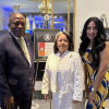 ASU President Ronnie D. Hawkins Jr., Maria Hawkins, and Dr. Flor Leos, ASU Institutional Officer for Multicultural & Community Engagement and Success Initiatives, at the Seal of Excelencia Presentation in Washington D.C.