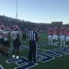 The Central Bobcats and Waco Lions meet at midfield for the coin toss before Friday's homecoming game at San Angelo Stadium on Sept. 27, 2024.