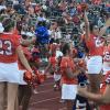 Central's cheerleaders celebrate after a touchdown against Belton on Friday, Sept. 20, 2024, at San Angelo Stadium.