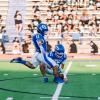 Lake View's Izaiah Rios prepares to kick the ball, which is held by Cristian Esparza, during the Chiefs' 55-42 win over Lamesa on Friday, Sept. 13, 2024, at San Angelo Stadium.