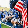 The Lake View Chiefs charge out of the tunnel before their game against Lamesa on Friday, Sept. 13, 2024, at San Angelo Stadium.