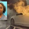 Three children were rescued from a burning car outside a Dillard’s store while their mother was allegedly shoplifting inside, police said.