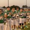 The Wall Hawks stand for the national anthem before their first-round playoff game against Anthony on Friday, Nov. 15, 2024.