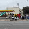 A two-vehicle crash at one of San Angelo’s busiest intersections Wednesday afternoon knocked down a traffic signal.