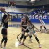 Irion County's Berkley Callaway plays defense in the Lady Hornets' 60-30 win over Aspermont on Monday, Feb. 17, 2025, in the regional semifinals.
