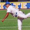 Alizaeh Hernandez throws a pitch for the Angelo State baseball team during the 2025 season.