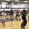 Menard's Jaeger Leonard fires a 3-pointer against Paint Rock on Tuesday, Feb. 4, 2025.