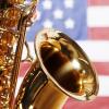 Saxophone & American Flag