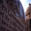 The Ten Commandments Monument is seen at the Texas Capitol in Austin. A Texas Senate panel on Tuesday advanced a bill Tuesday that would require schools to display the Ten Commandments in classrooms. Credit: Joe Timmerman/The Texas Tribune