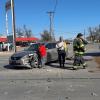 A two-vehicle crash on Wednesday morning sent two people to the hospital.