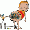 An illustration in "I Need a New Butt!" by Dawn McMillan
