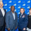 (L-R) Dr. Chris Moran, SAISD Superintendent; Ronnie Hawkins, ASU President; Col. Angelina Maguinness, GAFB Commander; Dr. Cheryl Sparks, Howard College President. 