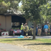 Numerous fire departments responded Friday to a structure fire reported at Kvapil Farms.