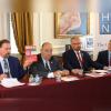 Dr. Anthony Celso (far left) and Dr. Bruce Bechtol (second from left) presenting their new book to the Committee for Human Rights in North Korea in Washington, D.C.