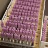Patient blood samples, pictured here on May 1, 2025, that are ready for testing at the Texas Department of State Health Services Laboratory.