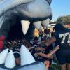 The Brady Bulldogs pray before the game against the Ozona Lions on Sept 12, 2025.